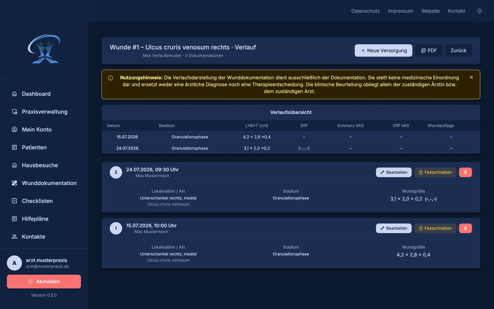 Wunddokumentation in MARA Assist